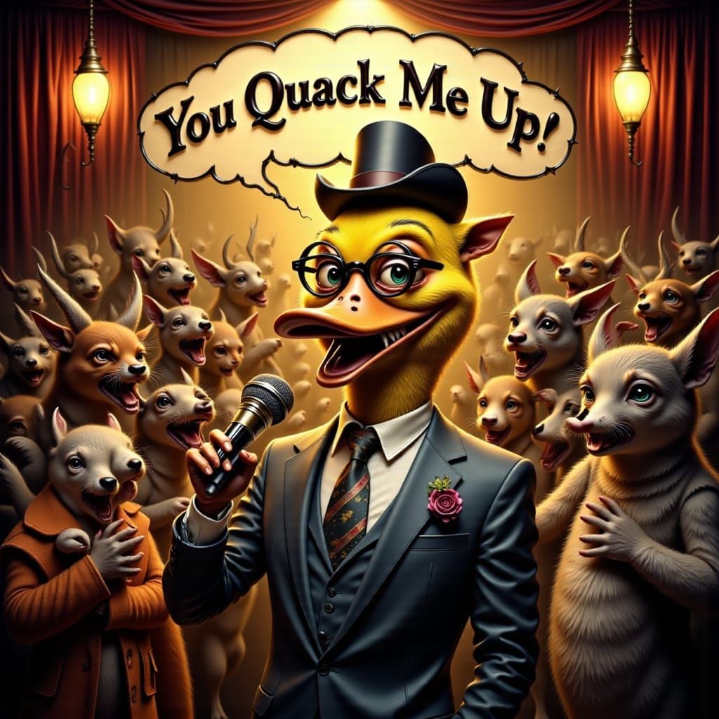 Duck Comic Delivers Stand-Up Routine