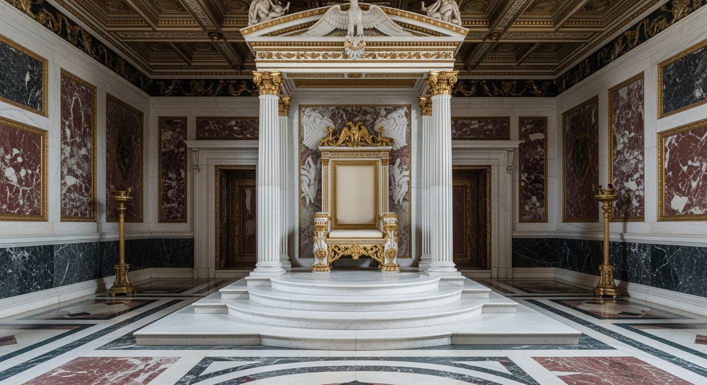 Lavish Throne Room in Ancient Rome Palace