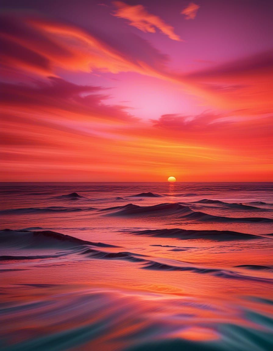 Breathtaking Sunset Over the Ocean