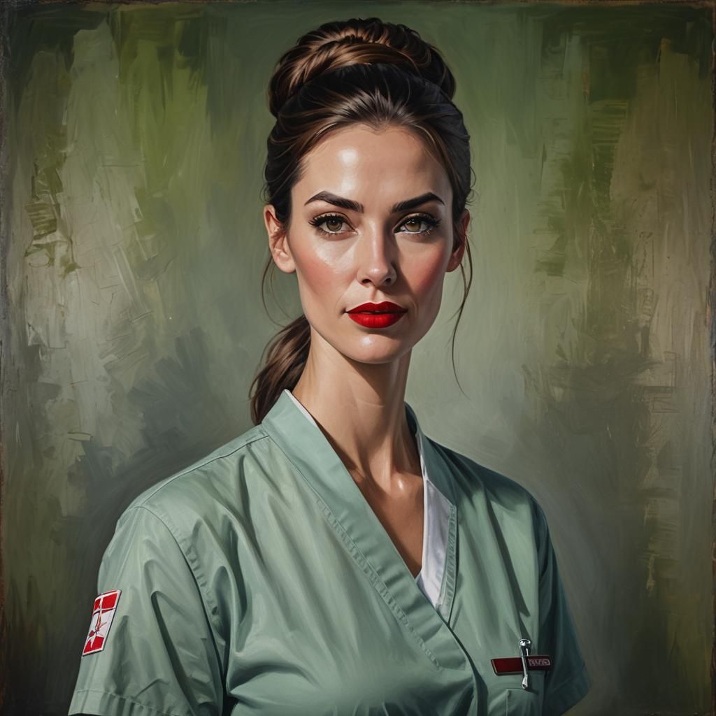 Hyperrealistic Portrait of a Nurse in Unreal Engine 5 Style