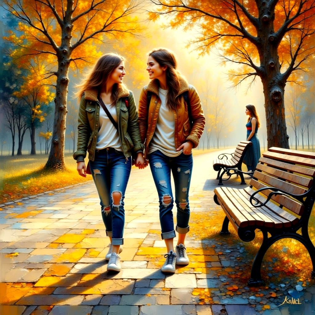 A Warm Moment with a Loved One in a Park