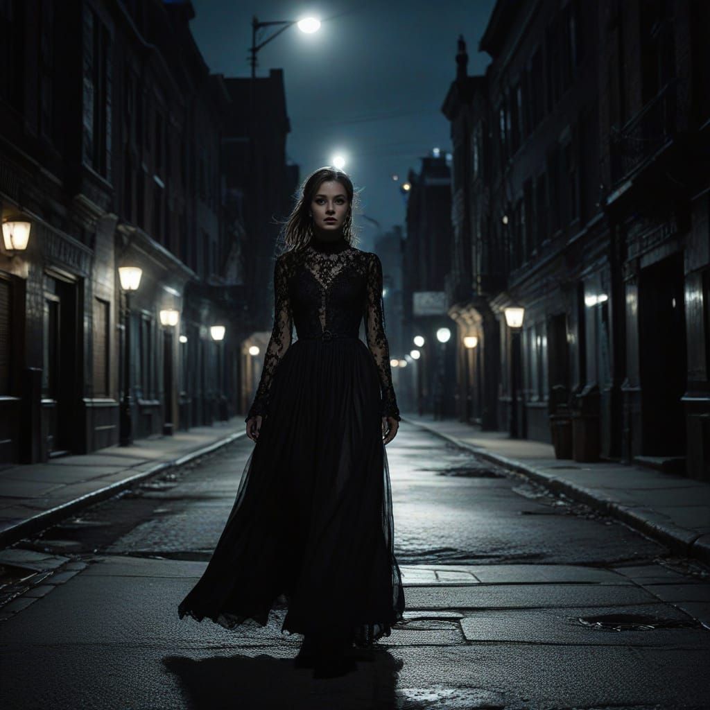 Nyarlathotep, a Gothic Goddess in Victorian Elegance, Stroll...