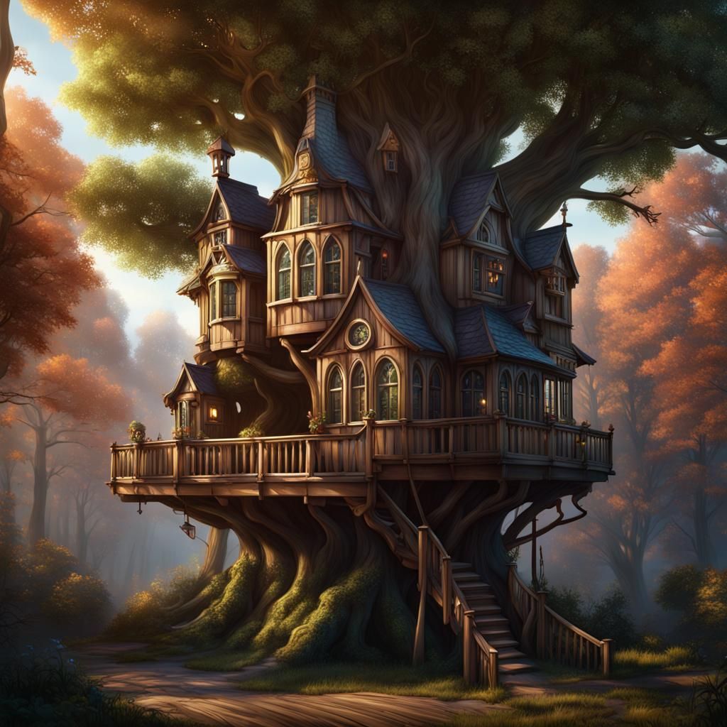 Treehouse Private School: Fantasy Concept Art