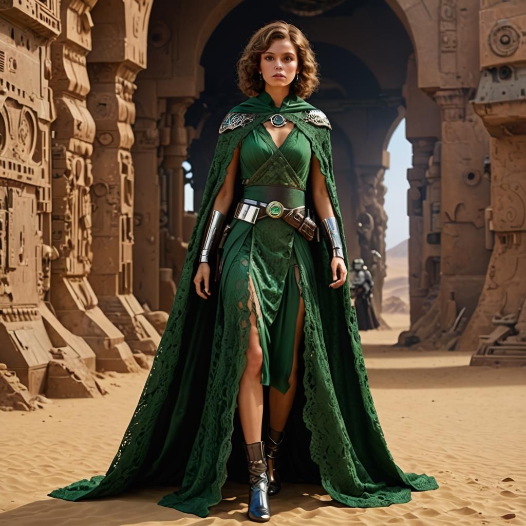 Star Wars Warrior on Tatooine with Lightsaber