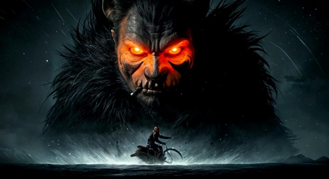 Sith Lord Jack-o'-Lantern Rides a Beaver