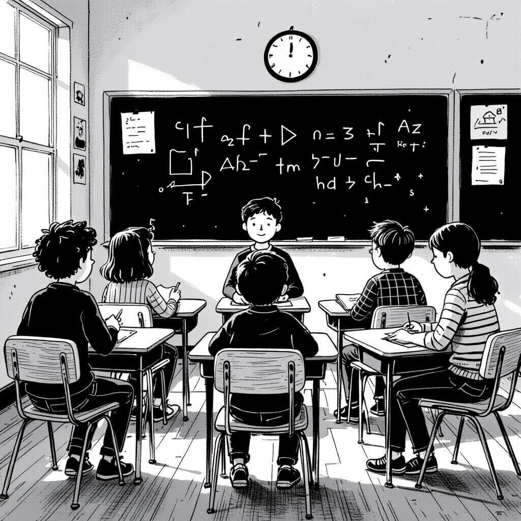 Spot the Difference: Classroom in Illustrative Style
