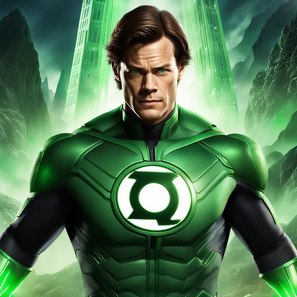 Jared Padalecki as Green Lantern: Hyperrealistic Full Body