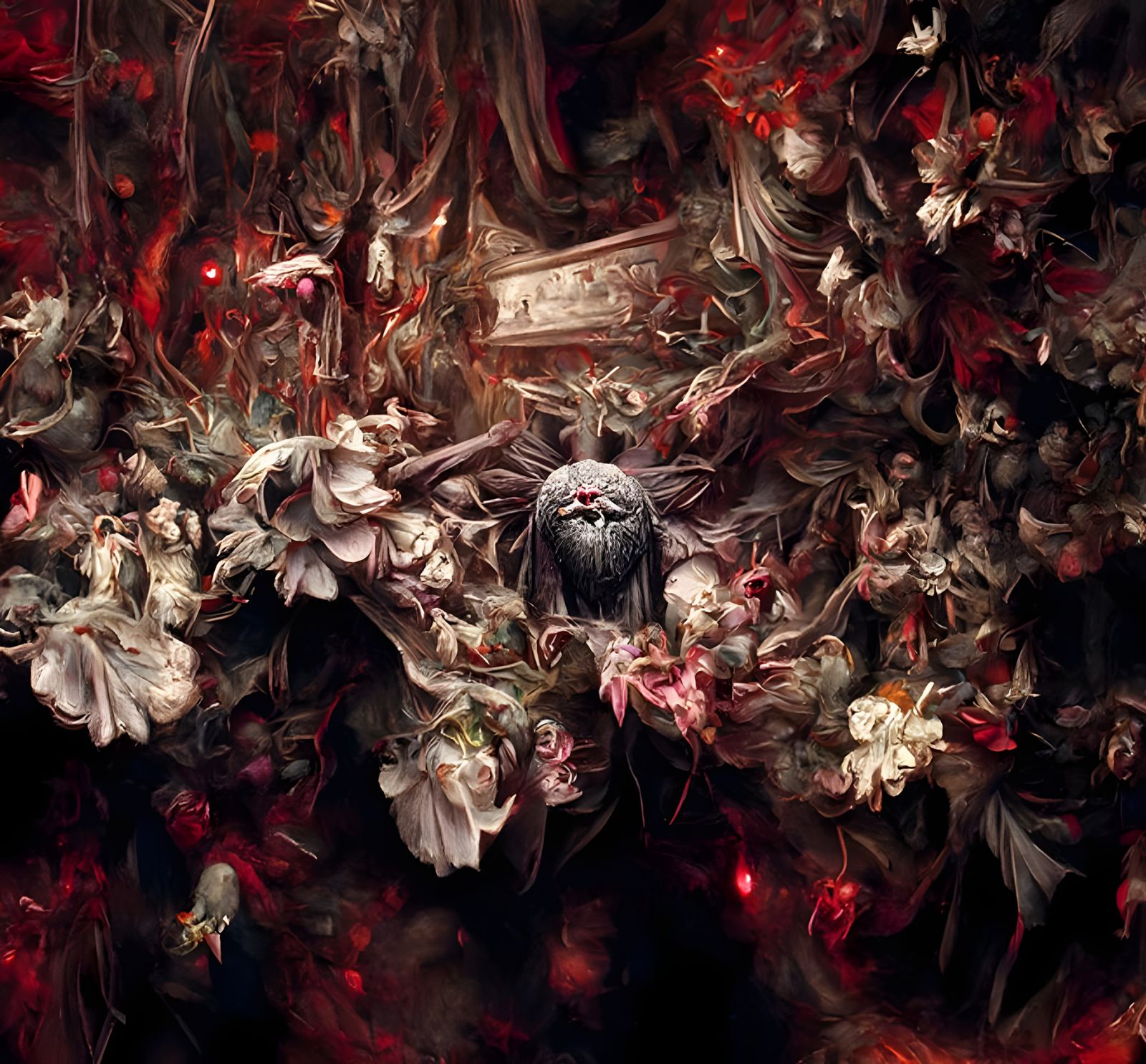 Lucifer, Prince of Darkness in Surreal Garden Art