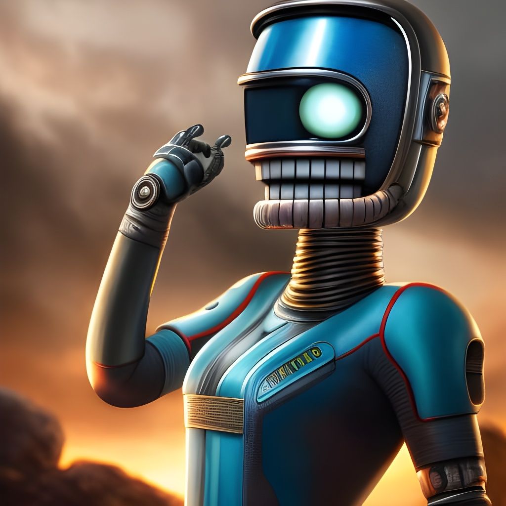 Bender from Futurama in Hyper-Realistic Style