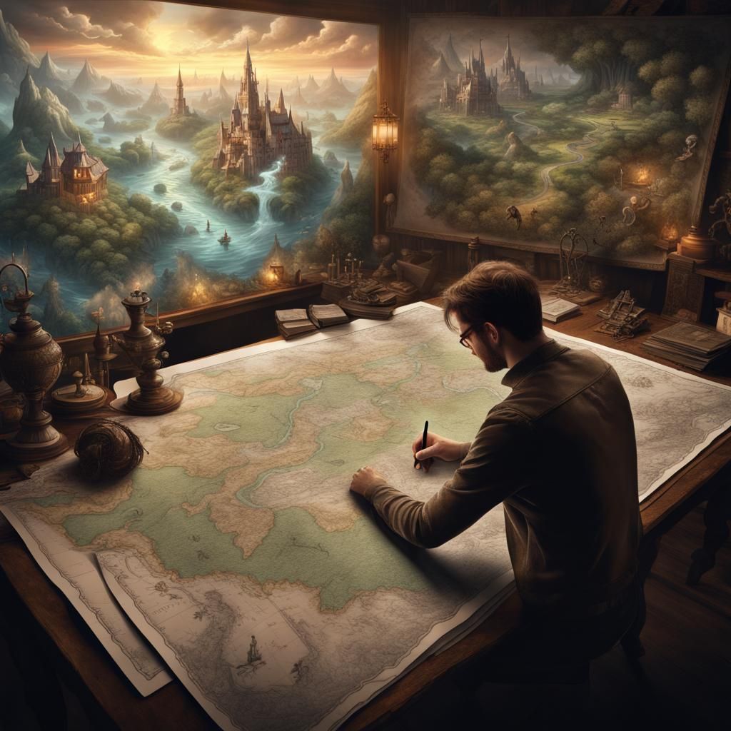 Cartographer's Fantasy Map Comes to Life