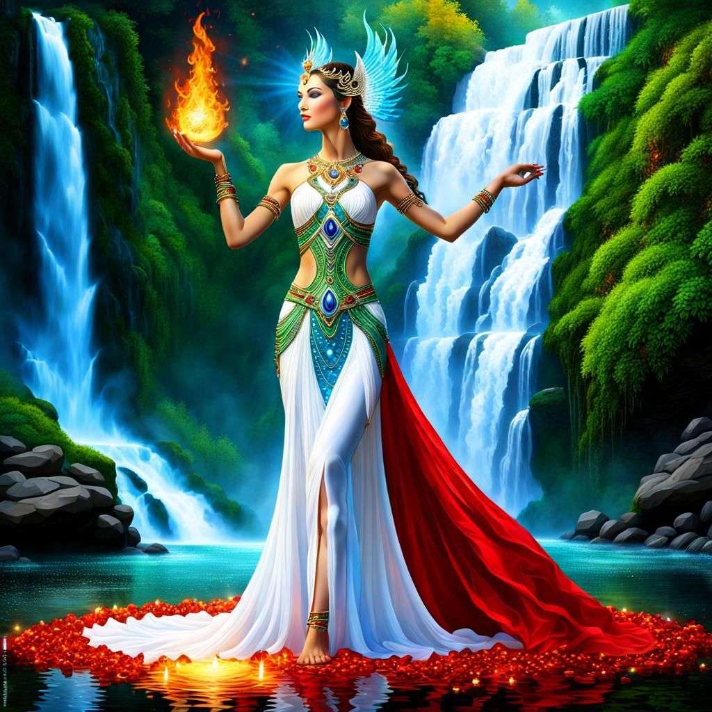 Goddess Of The 4 Elements Of Life