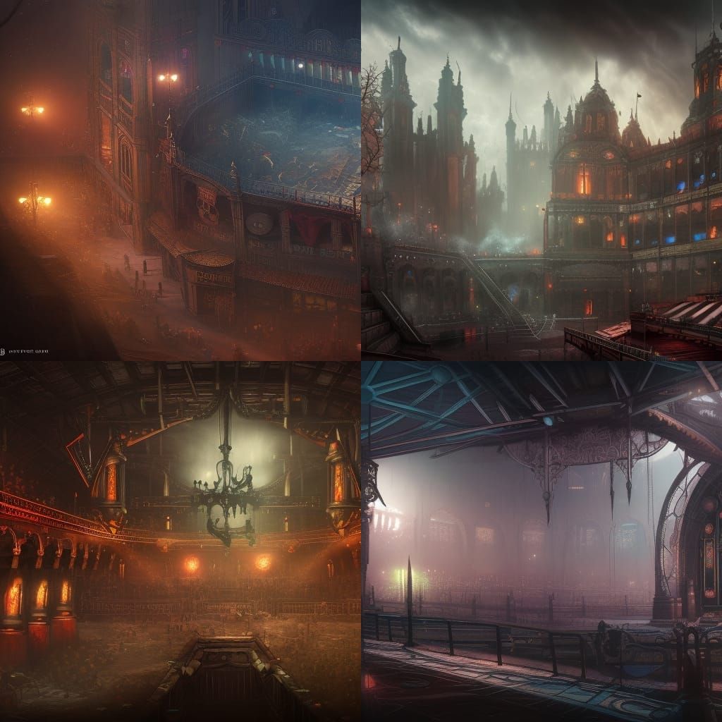Gothic Steampunk Arena: A Lovecraftian Wrestling Dream