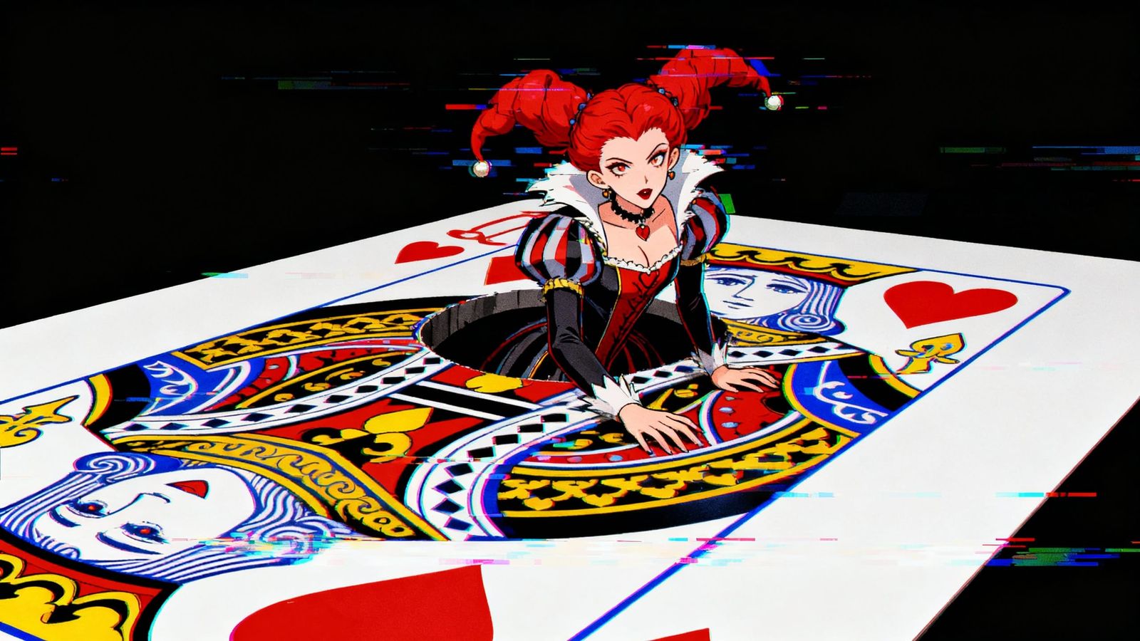 Villainous Queen of Hearts Emerges in Surreal Double Exposur...