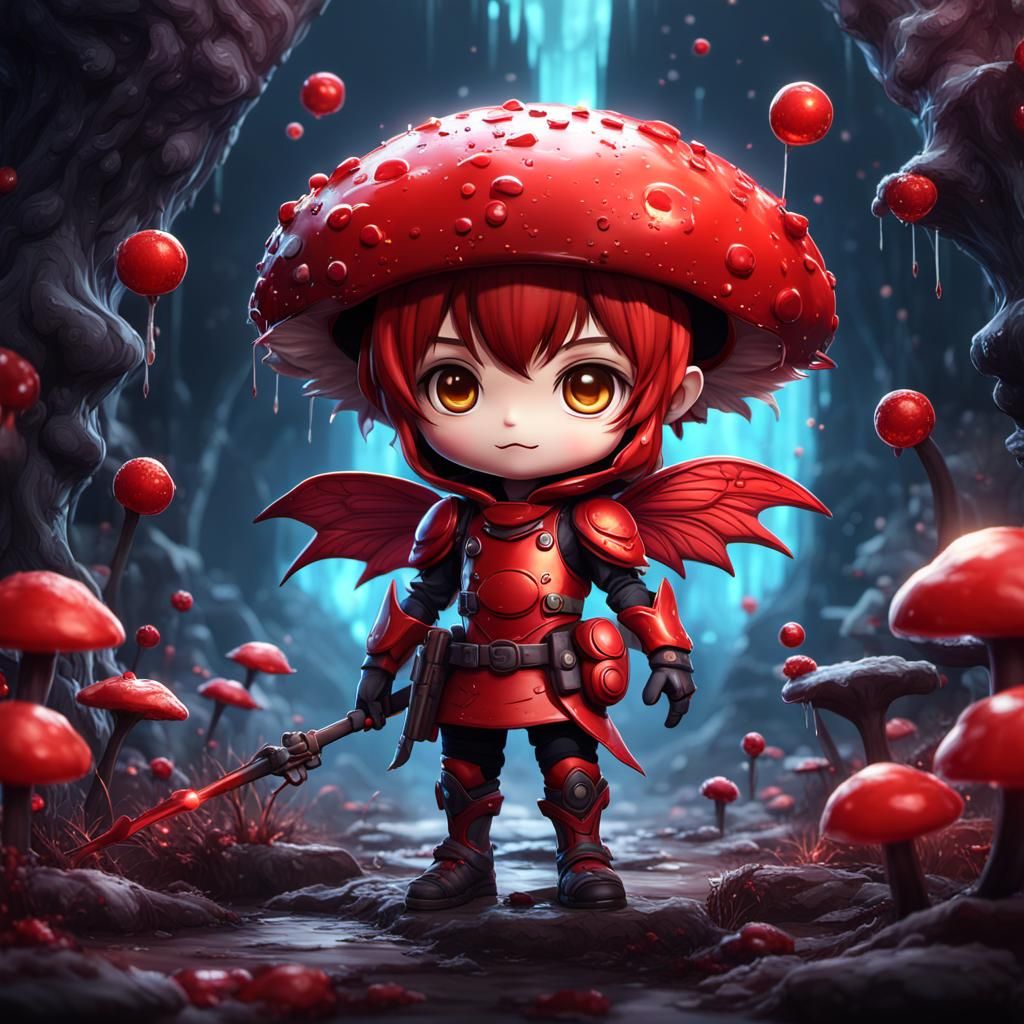 Chibi Fairy Red Blood Cell in Detailed Digital Art