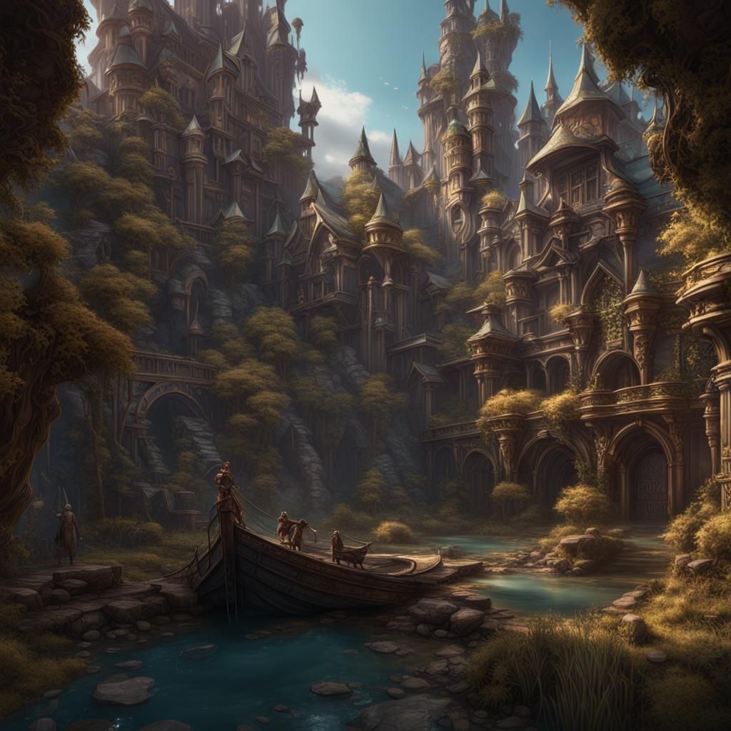 Fantastical Matte Painting in Deep Color