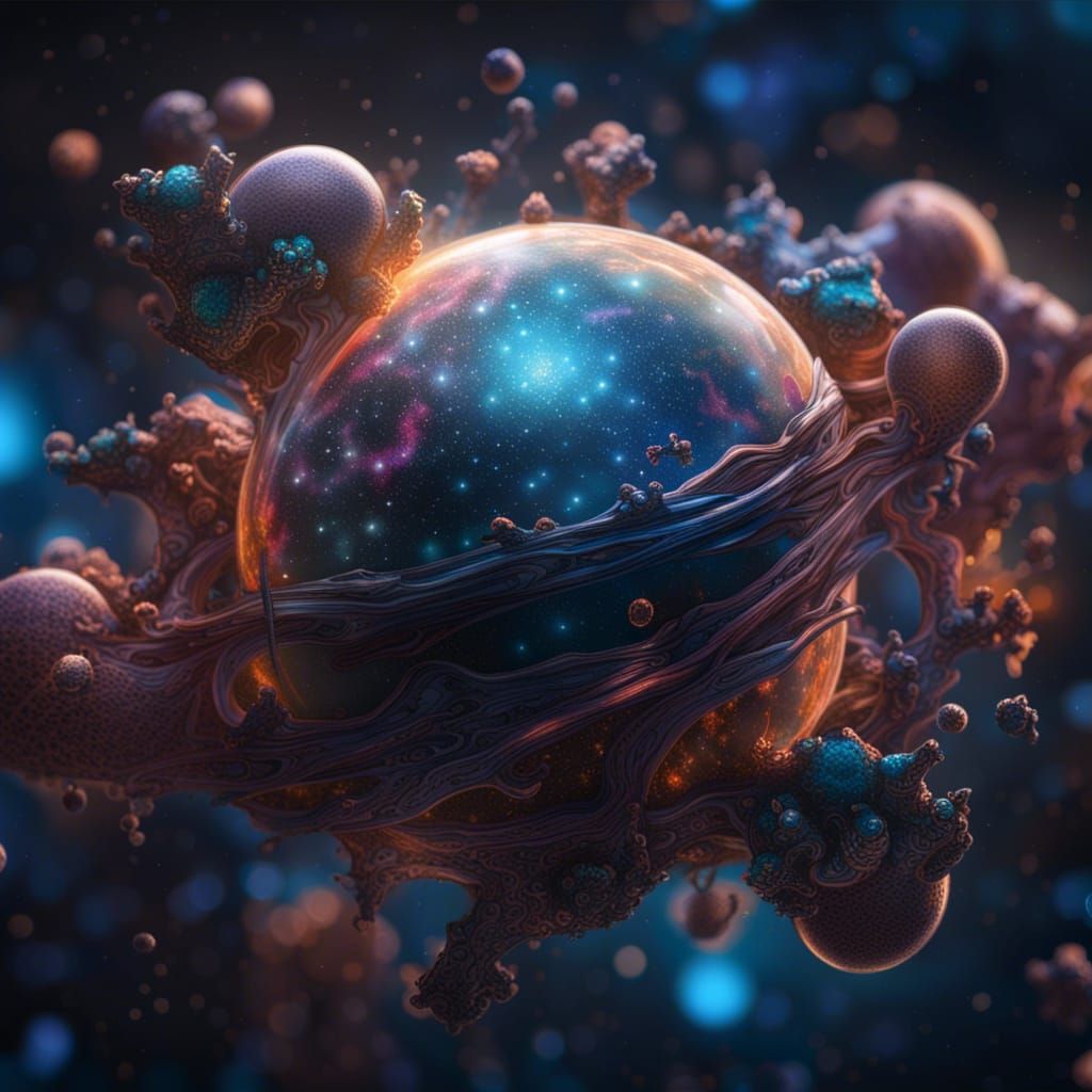 Molecular Universe: Detailed Matte Painting in 8K