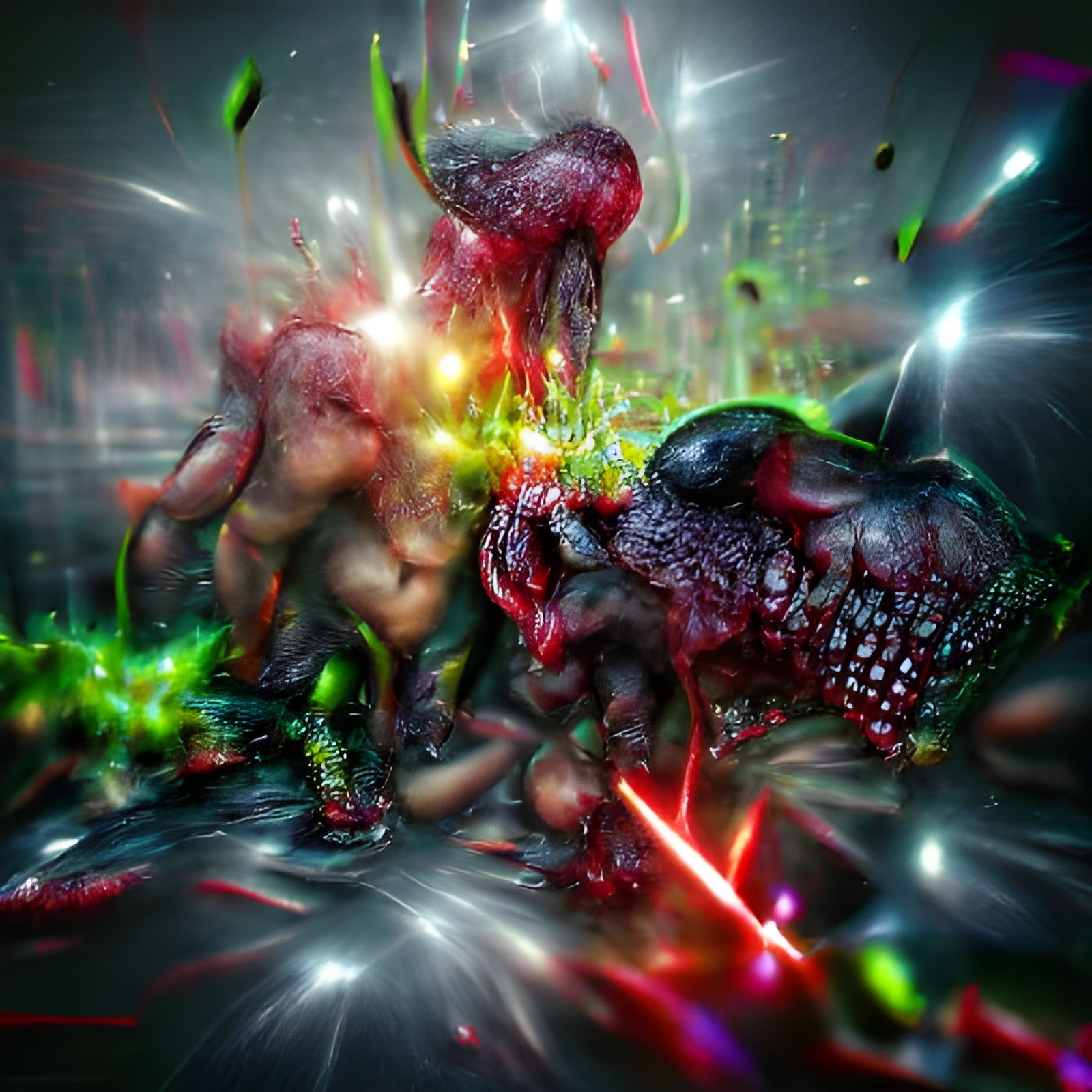 Xenomorph vs Demon Horde: Hyperrealistic Digital Art