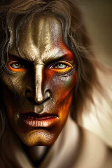 Wrath Portrait in Hyperrealism Style