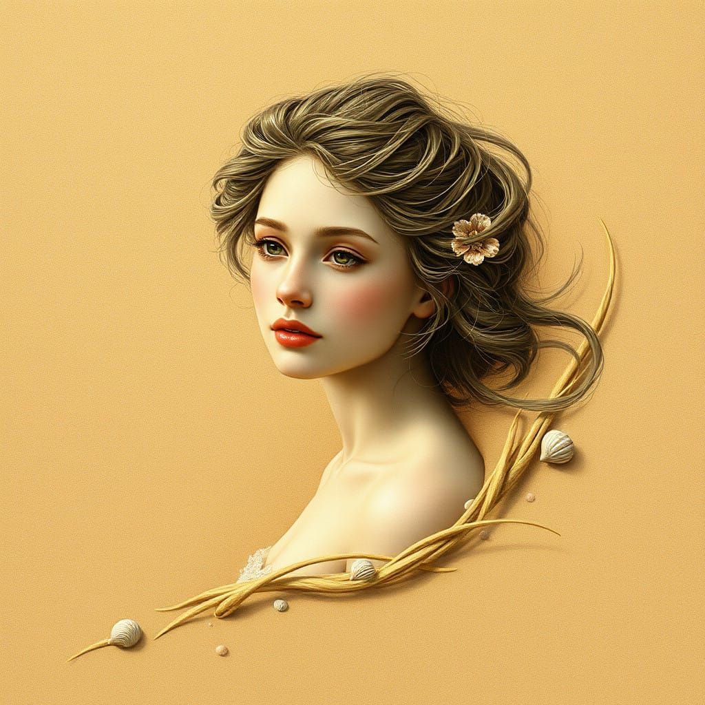 Woman in Dreamy Beach Portrait