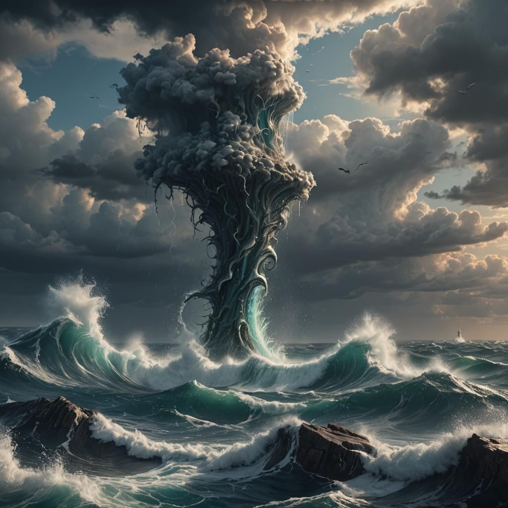 Ocean Waterspout: Detailed Matte Painting in Unreal Engine
