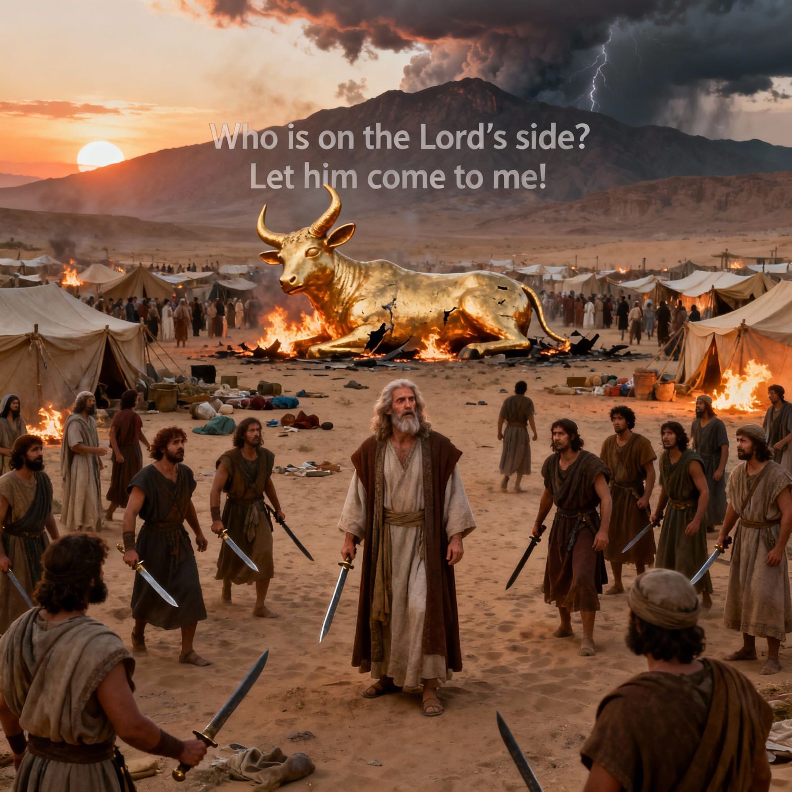Moses Calls Israelites to Stand with God After Golden Calf I...