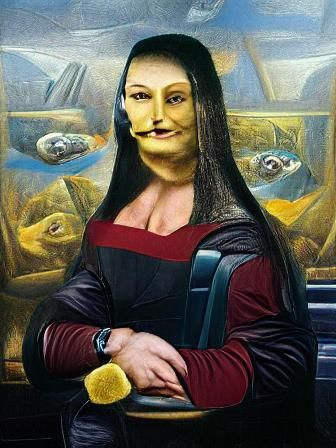 Mona Lisa in Star Trek with UFO