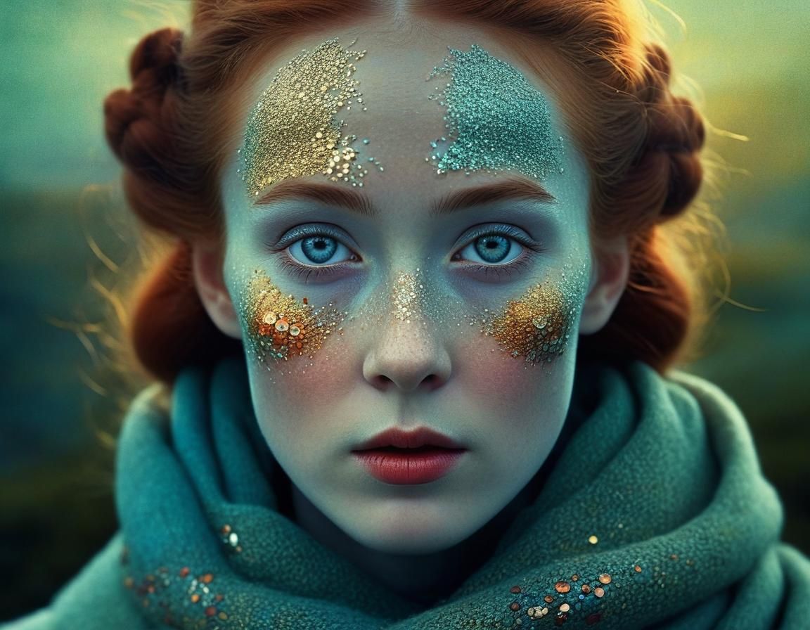 Enigmatic Portrait in Magical Hebrides Light