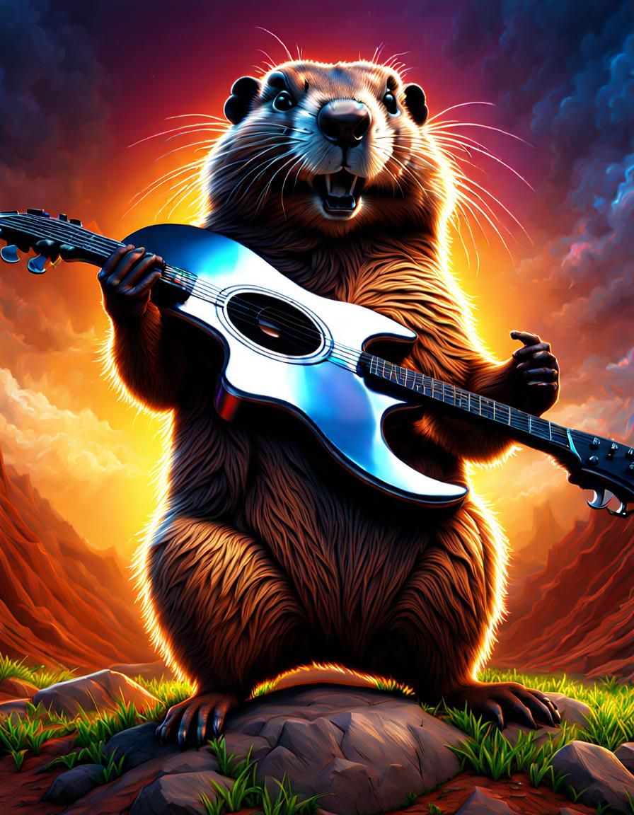 Heavy Metal Groundhog with CD in 8k
