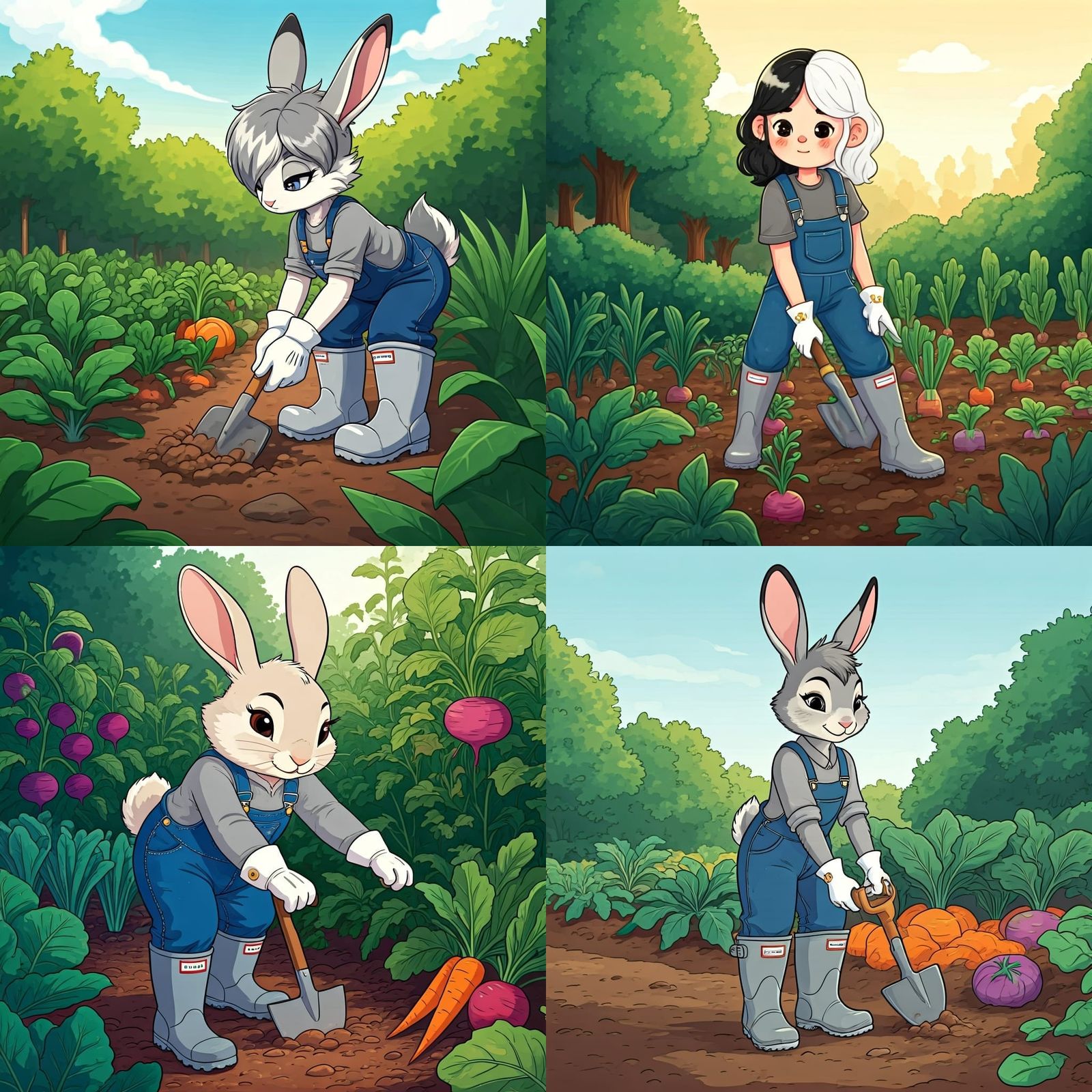 Hanna Rabbit Gardening: A Sonic the Hedgehog Character