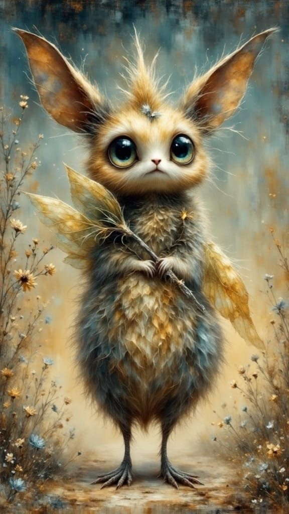 Whimsical Rural Landscapes with Iridescent Faerie-Like Creat...