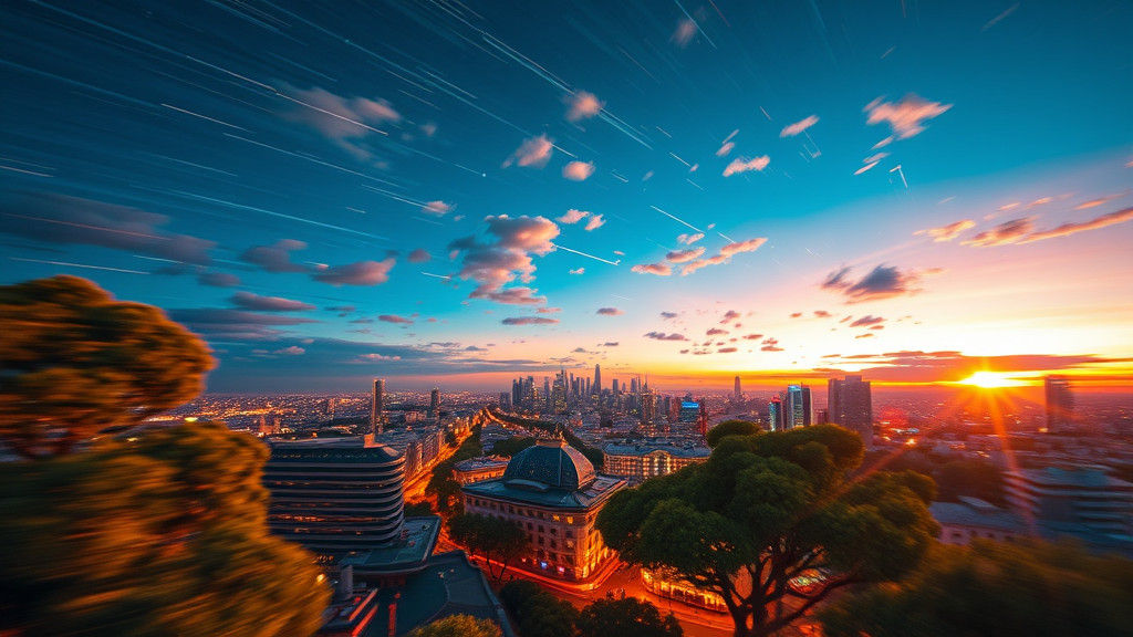 Dynamic Cityscape: Time-Lapse in a Single Frame