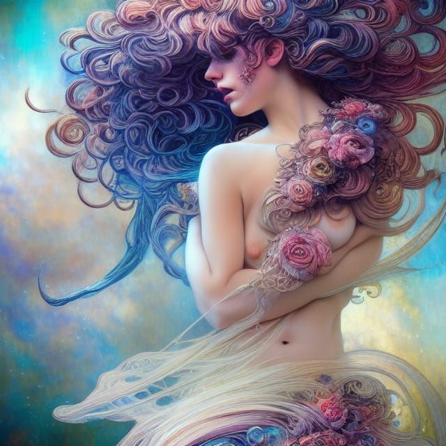 Fractal Venus Goddess in Hyperdetailed Style