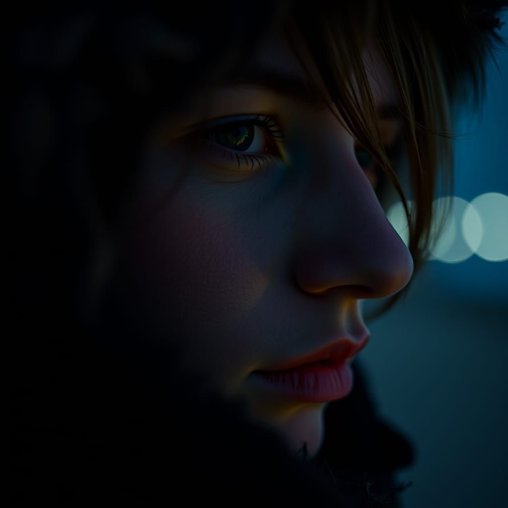 Phosphorescent Barque on Palmy Beach Portrait