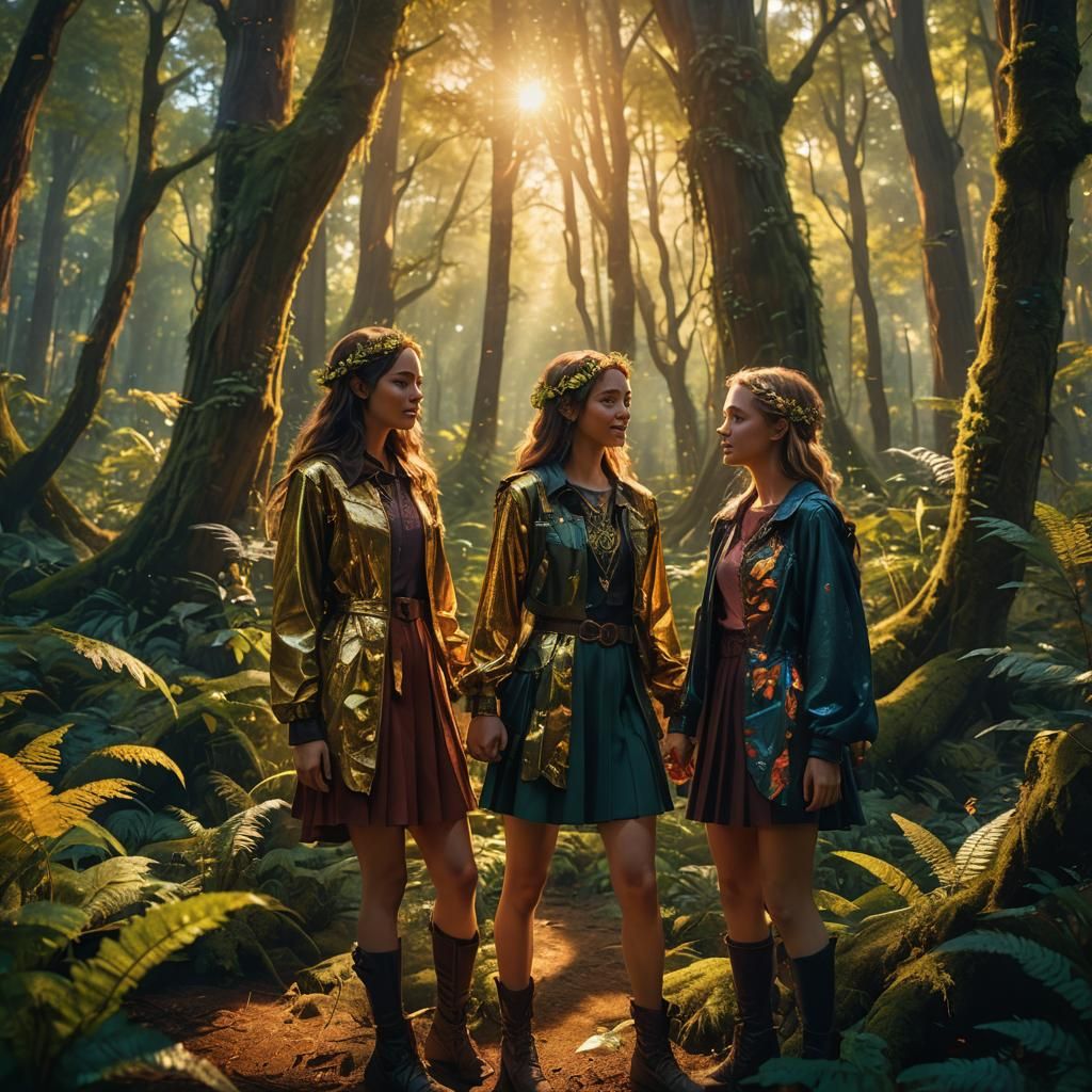 Lush Forest Embrace: Fantasy Concept Art