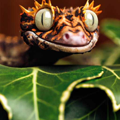 Satanic Leaf-Tailed Gecko Close-Up, Professional Photography