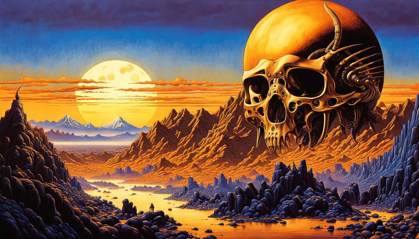 Fiery World in Dramatic Lighting