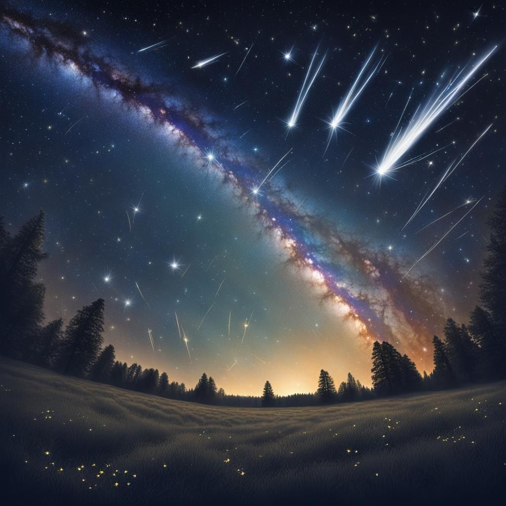 Milky Way Stars with Shooting Stars