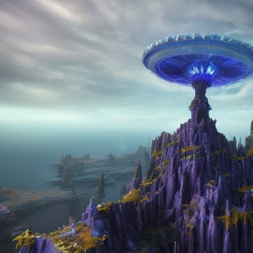 Floating Islands in Ethereal Whispers