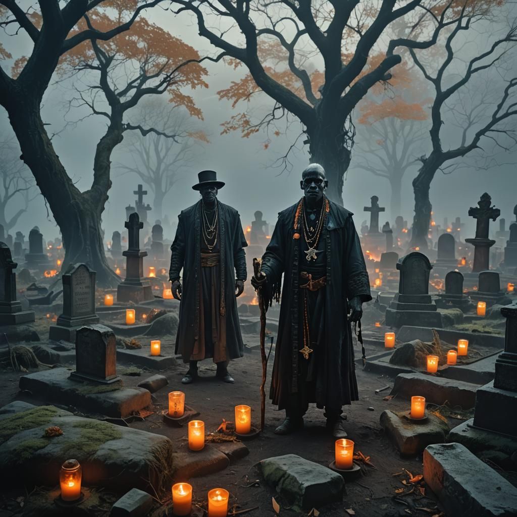 Voodoo Priest in Ruined Cemetery Concept Art