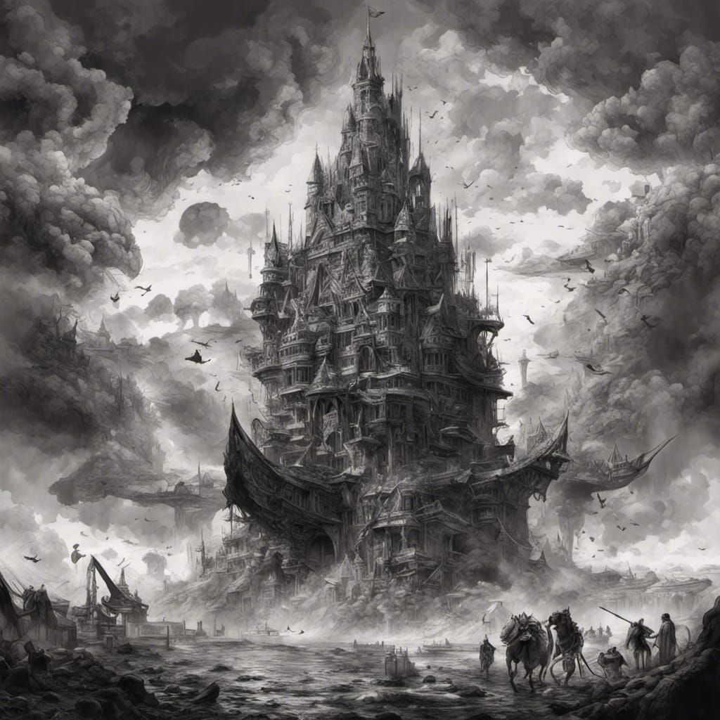 Stunning Black and White ink drawing