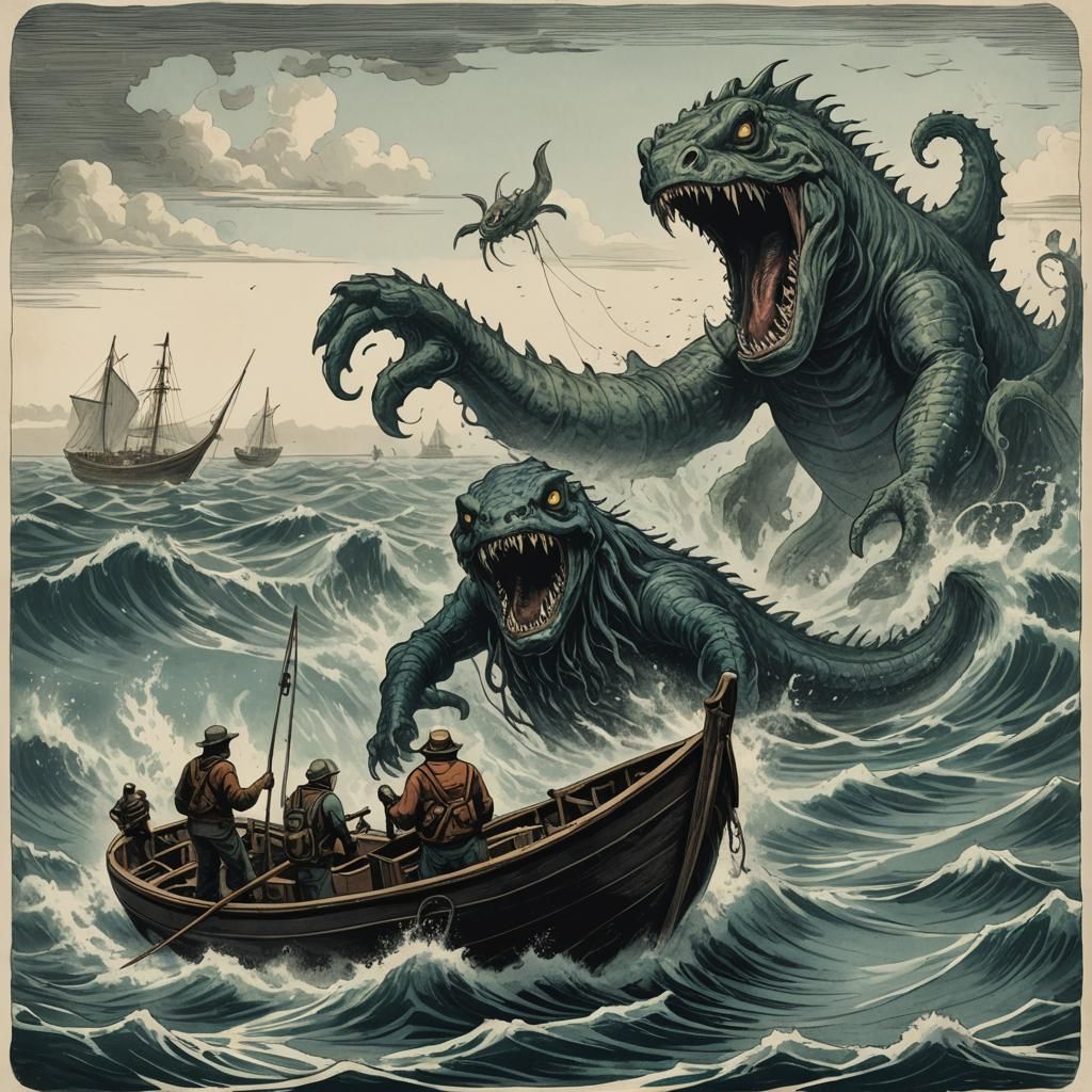 Fisherman's Unexpected Sea Monster Encounter
