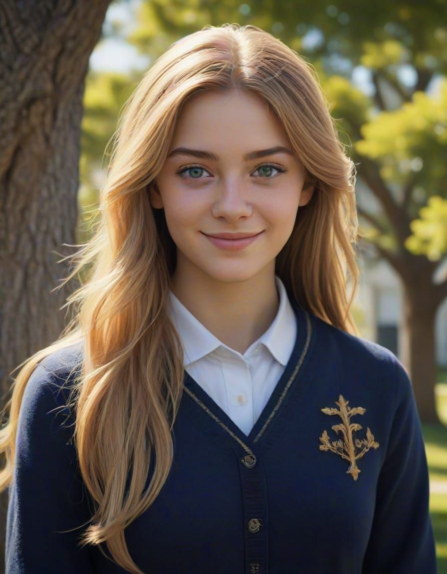 Catholic Schoolgirl in Enchanted Forest