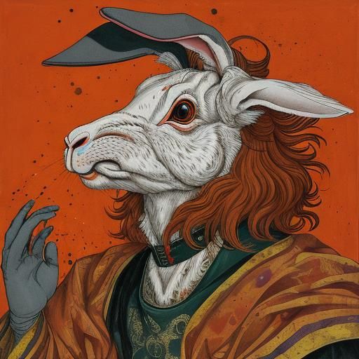 Surreal Rabbit's Wine-Fueled Mayhem: Botticelli & Schiele St...