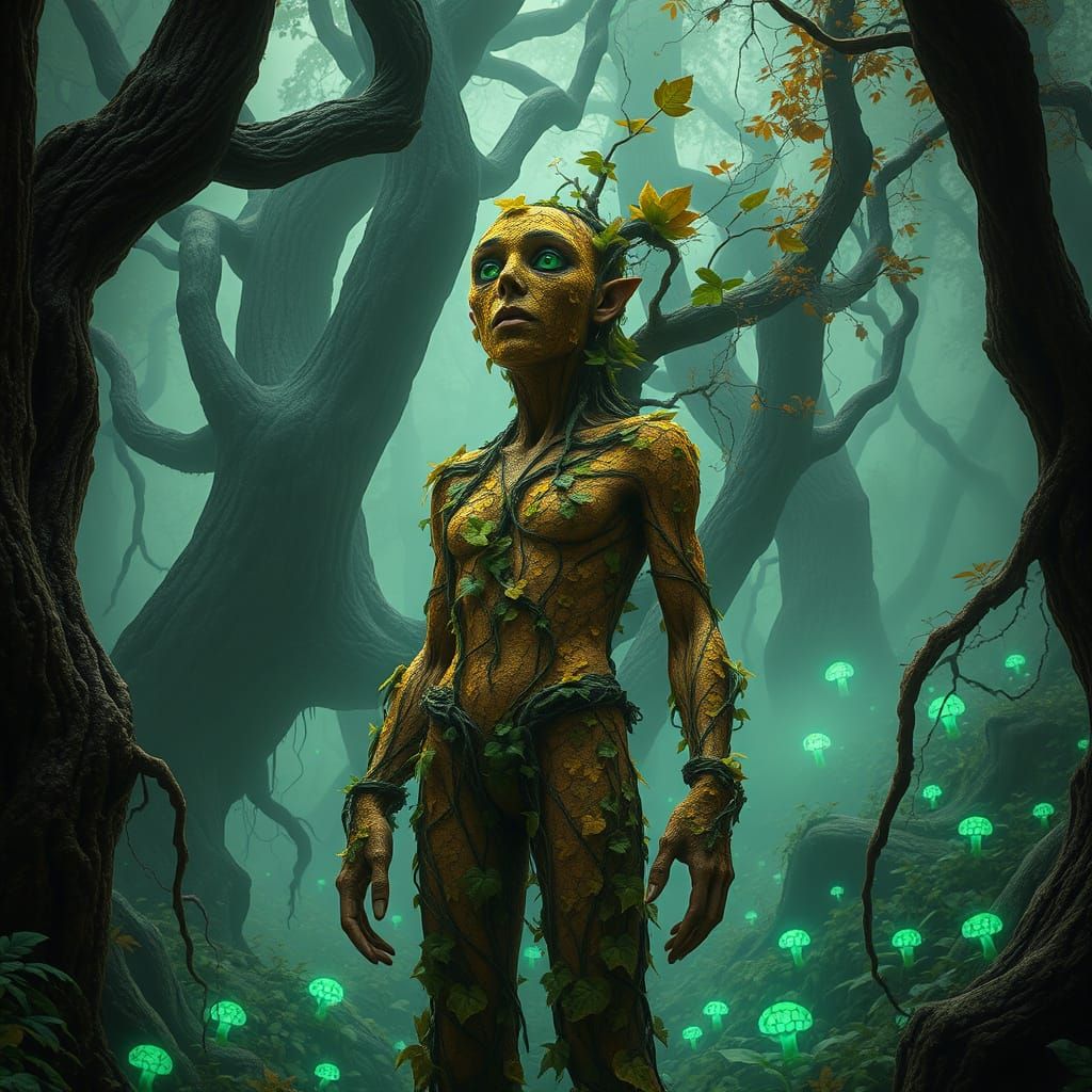 Guardian of the Ancient Forest in Autumnal Hues