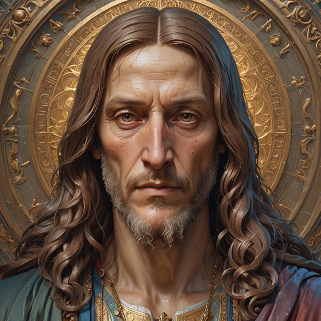 Renaissance-Style Savior Portrait with Dynamic Lighting