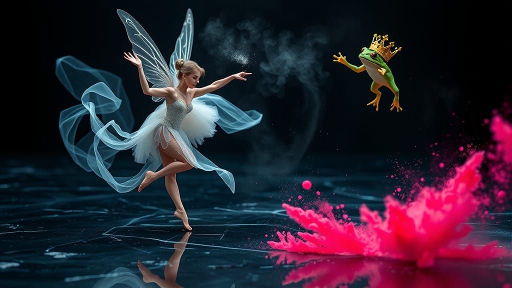 Fairy Dissolving Into Aerogel Filaments