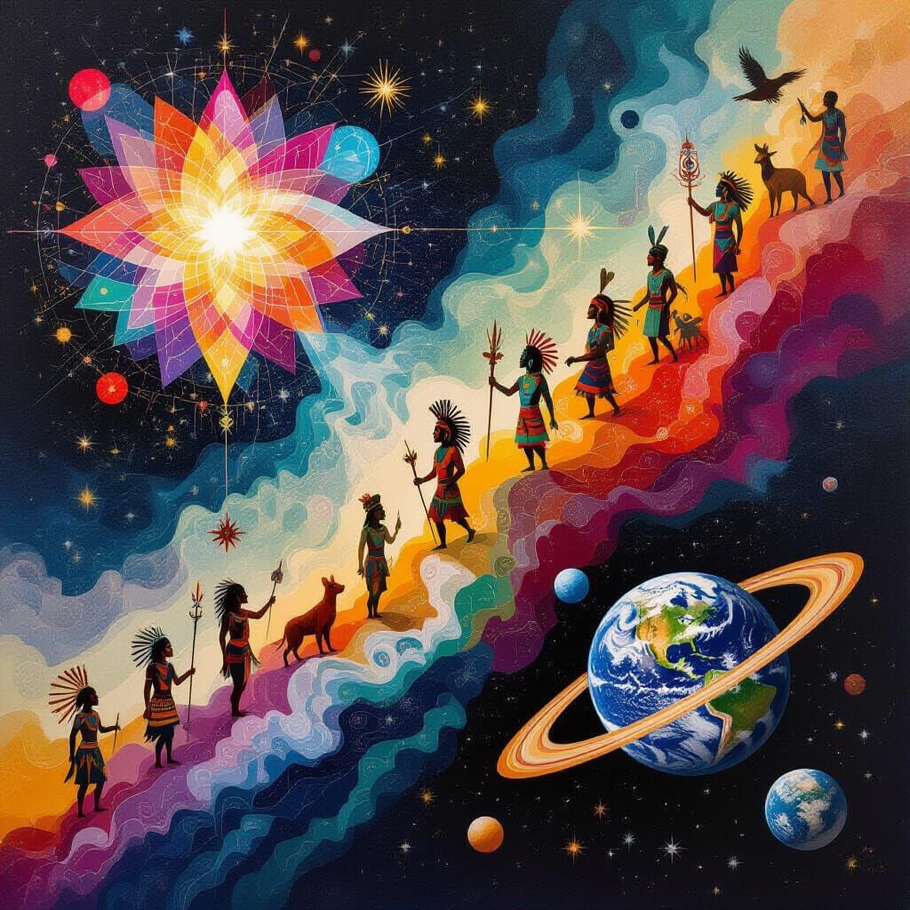 Cosmic Creation Timeline: Big Bang to Early Humans in Surrea...