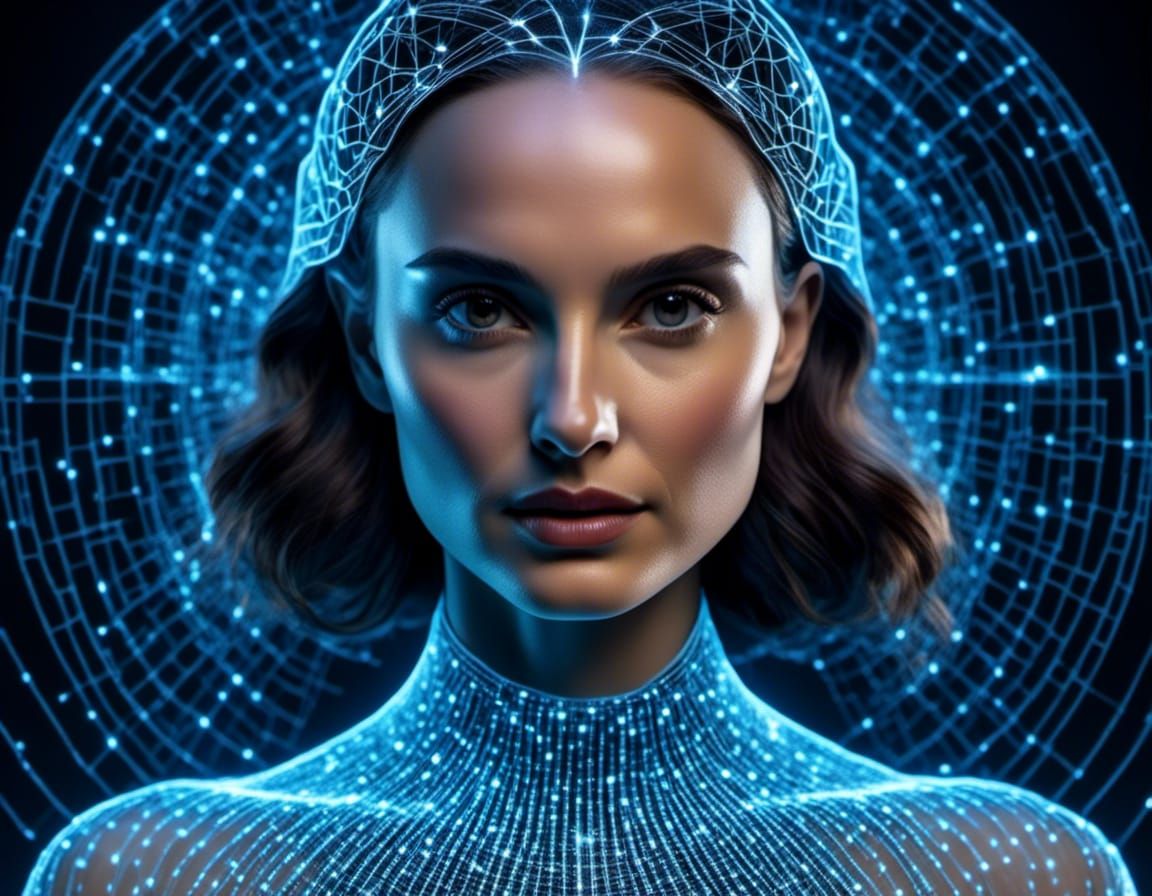 Holographicaly clothed Natalie Portman