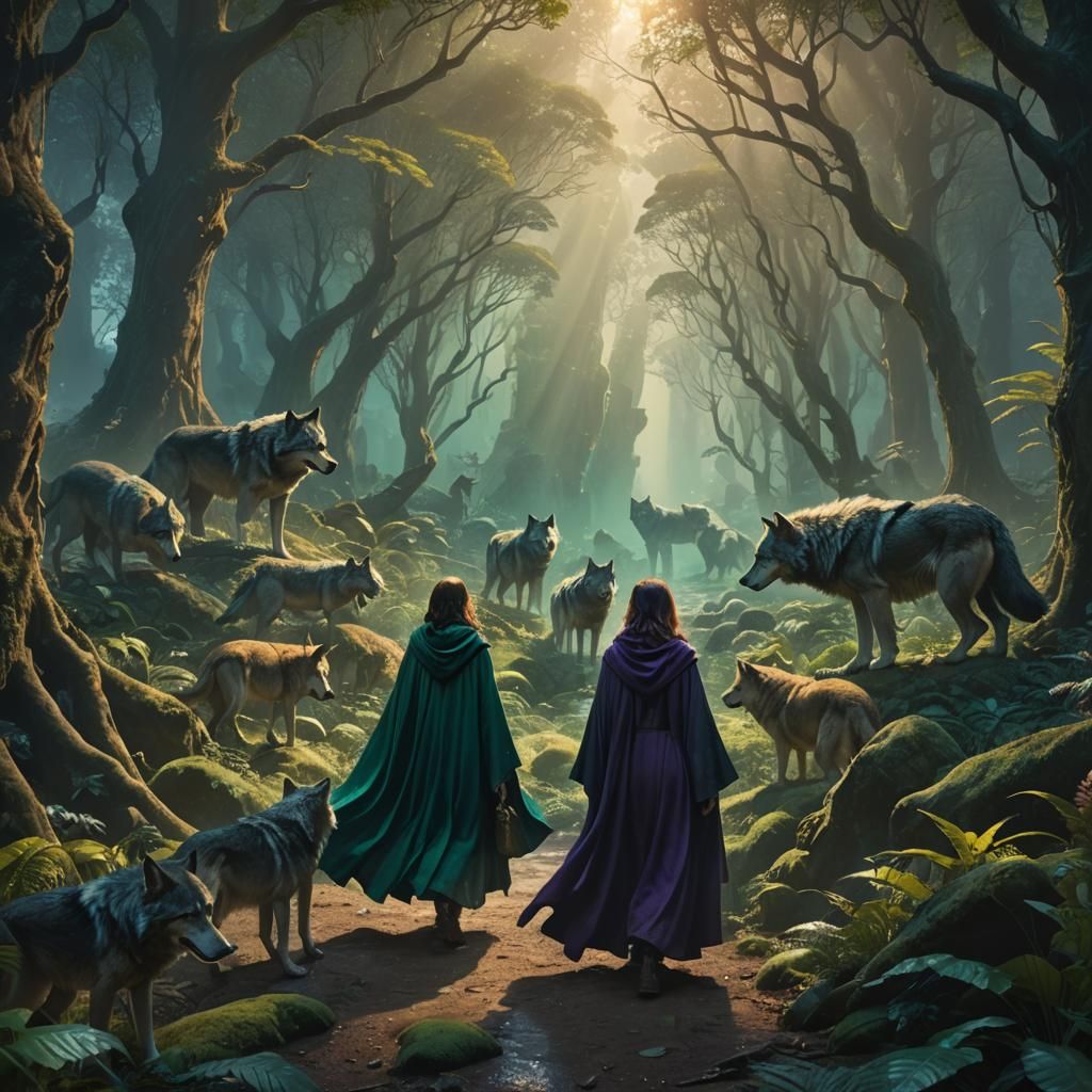 Luminescent Jungle Encounter: Fantasy Matte Painting