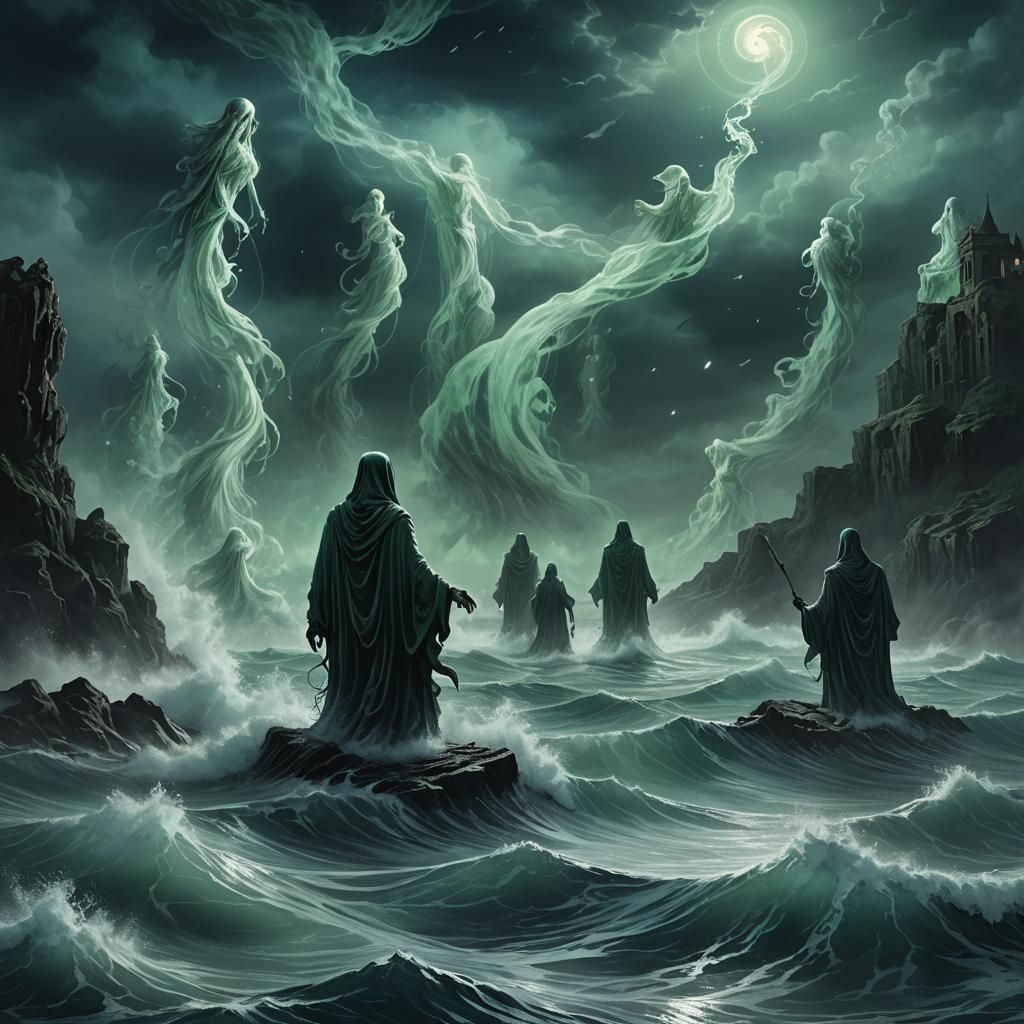 Ethereal Ghosts Rising from the Sea